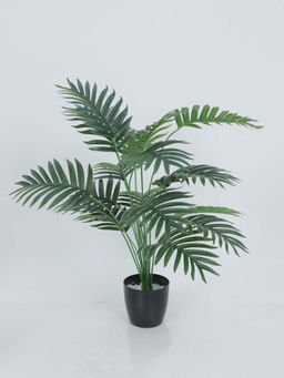 ARICK DECOR - Artificial Areca Palm Plants with Basic Black Pot 18 Leaves