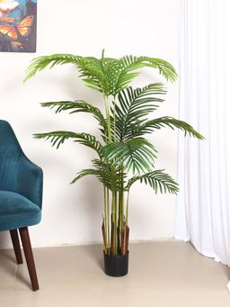 ARICK DECOR - Artificial Areca Palm Plants with Pot (150 Cm Tall, Green)