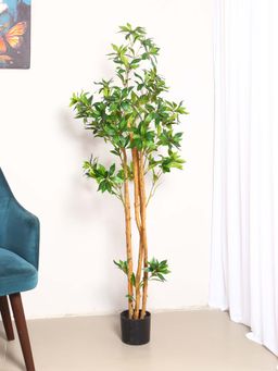 ARICK DECOR - Artificial Real Touch Italian Ruscus Plants with Pot (150 Cm Tall, Green)