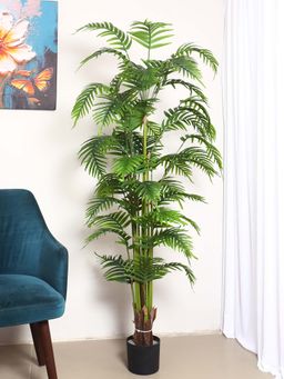 ARICK DECOR - Artificial Date Areca Palm Plants with Pot (180 Cm Tall, Green)