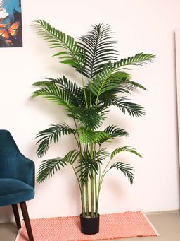 ARICK DECOR - Artificial Date Areca Palm Plants with Pot (180 Cm Tall, Green)