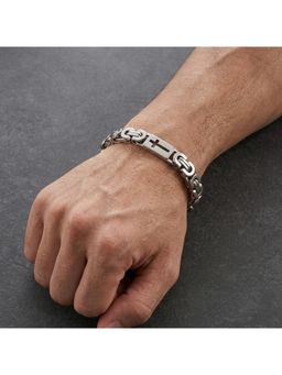 Salty Alpha - Valor Cross Link Bracelet Silver