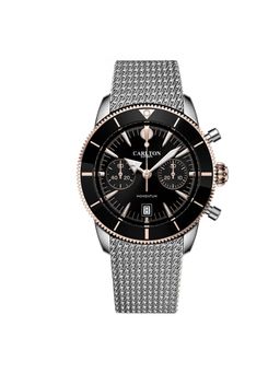 Carlton London - Men Momentum Black Dial Round Analog Watch - CL-MT-BLK (M)