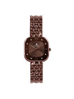 Carlton London - Women Chelsea Brown Dial Square Analog Watch - CLSSCBRN (M)