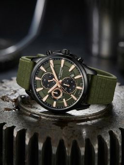 Lee Cooper - Men Multifunction Green Round Dial Watch - LC08183.675 (M)