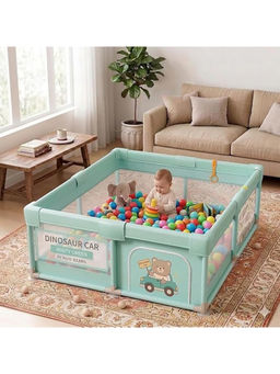 Safe-O-Kid - Large Baby Playpen Safety Play Yard Green (XL)
