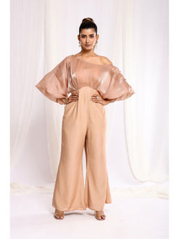 Ellemora - Shimmer Beige Allure Jumpsuit