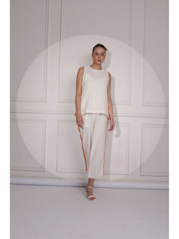 Ruhm - White Women Co-Ord (Set of 2)