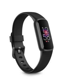 Fitbit - Luxe Black / Graphite Stainless Steel Smart Watch Band