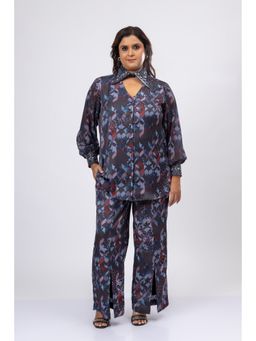 Mamicha - Black Square Top And Pant Co-ord (Set of 2)