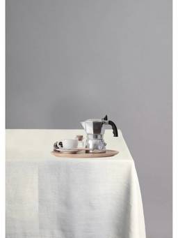 BEDLAM - Ivory European Flax Linen Table Cover with Monogram