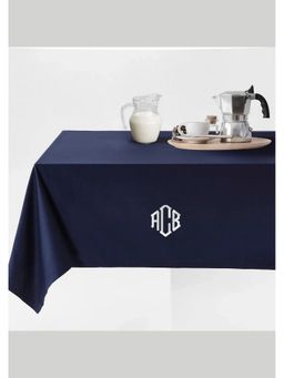 BEDLAM - Navy Blue Supima Cotton Table Cover with Monogram