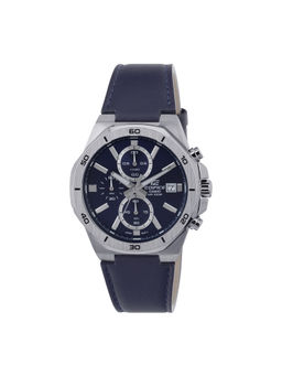 Casio - Edifice EFV-640L-2AVUDF Blue Analog Dial Blue Leather Band Men'S Watch Ed587