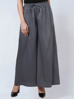 First Resort by Ramola Bachchan - Grey Cotton Pants