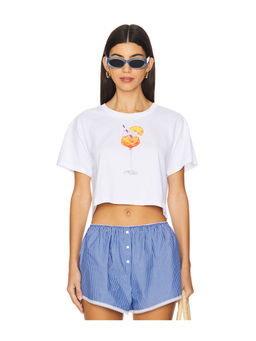 Polychrome Goods - Aperol Spritz Watercolor Crop Top
