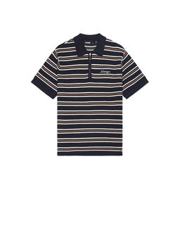 XLARGE - Striped Mesh Knit Polo Shirt
