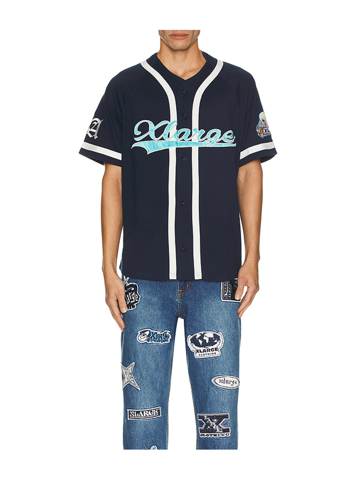 【未使用品】XLARGE BASEBALL SHIRT EMBROIDERED BSMC Inc. Baseball Jersey LS - Burgundy/White – Bike Shed