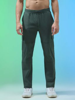 Technosport - Men Green Straight Fit Sports Cargo