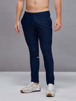 Technosport - Men Navy Blue Solid Slim Fit Sports Trackpant