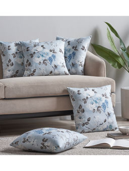 Ddecor Live Beautiful - Gifting Set of 5 PC Cushion Covers, Cotton, Color Blue