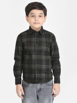 CRIMSOUNE CLUB - Boy Grey Checked Shirt