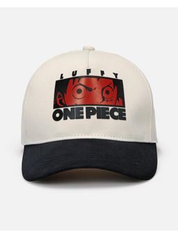 Bewakoof - Unisex Off White Luffy Printed Baseball Cap