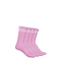 TalkingSox - Unisex Stripes Pink Socks (Pack of 4)