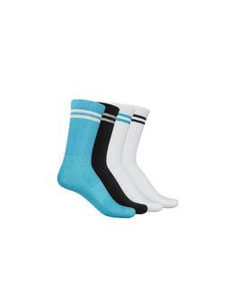 TalkingSox - Unisex Stripes Multi-Color Socks (Pack of 4)