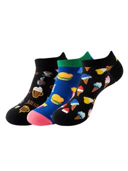 The Tie Hub - Beer, Burger & Ice Cream Ankle Length Socks (Pack of 3)
