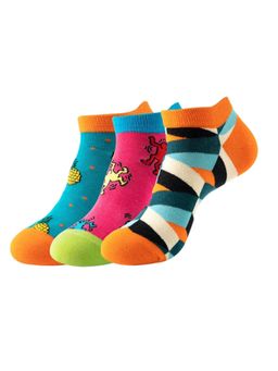 The Tie Hub - Pineapple, Pop Art & Abstract Ankle Length Socks (Pack of 3)