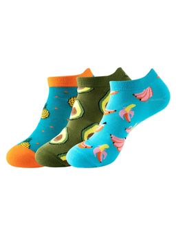 The Tie Hub - Pineapple, Avocado & Banana Ankle Length Socks (Pack of 3)