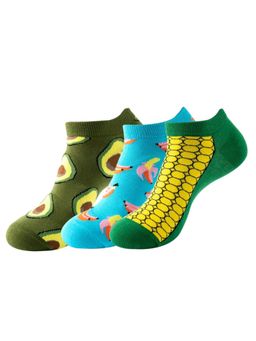 The Tie Hub - Avocado, Banana & Corn Ankle Length Socks (Pack of 3)