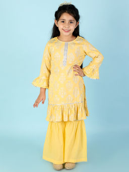 Lil Drama - Girls Kurta with Sharara (set Of 2)