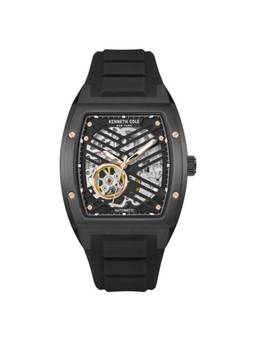 Kenneth Cole - Men Black Dial Silicon Black Strap Analog Watch-KCWGZ0046103MN