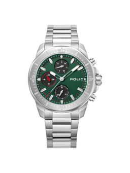 Police - Men Green Dial Metal Silver Strap Analog Watch-PLPEWGK0039903