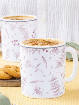 Larah by Borosil - 320Ml Premia Series Grandeur Tea-Coffee Mugs (Pack of 2)