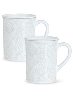 Larah by Borosil - 350Ml Premia Series Ivy Tea-Coffee Mugs (Pack Of 2)