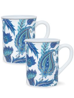 Larah by Borosil - 350Ml Premia Series New Iris Tea-Coffee Mugs (Pack Of 2)