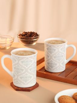 Larah by Borosil - 350Ml Sivas Grey Tea-Coffee Mugs (Pack Of 2)