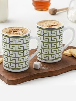 Larah by Borosil - 350Ml Trellis Tea-Coffee Mugs (Pack of 2)