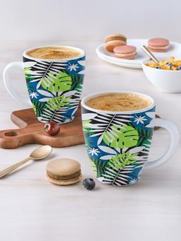 Larah by Borosil - 390Ml Forest Tea-Coffee Mugs (Pack of 2)