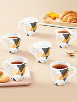 Larah by Borosil - 160Ml Nivaah Tea-Coffee Mugs (Pack of 6)