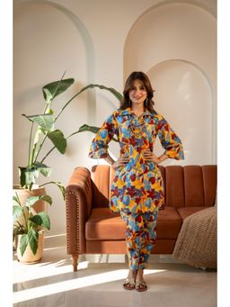 DIMPLE DESIGN STUDIO - Stella Cotton Multi-Color Co-Ord (Set of 2)