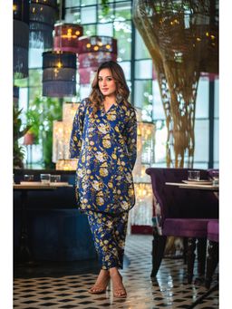 DIMPLE DESIGN STUDIO - Olivia Cotton Blue Co-Ord (Set of 2)