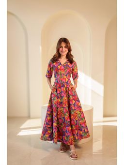 DIMPLE DESIGN STUDIO - Lyla Multi-Color Shirt Dress