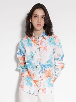 RAREISM - Womens Abbi Primary Multi-Color Relaxed Fit Shirt