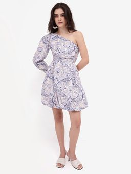 RAREISM - Womens Carmeno Light Blue Fit & Flare Mini Dress