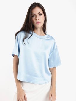 RAREISM - Womens Haruno Light Blue Boxy Top