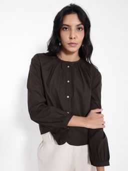 RAREISM - Womens Jaylo Primary Brown Regular Fit Shirt