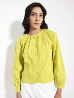 RAREISM - Womens Jaylo Primary Green Regular Fit Shirt
